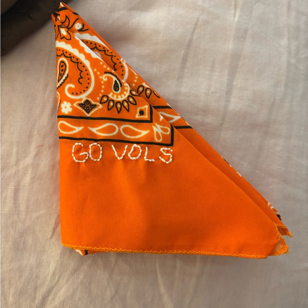 Orange “Go Vols” Embroidered Bandana